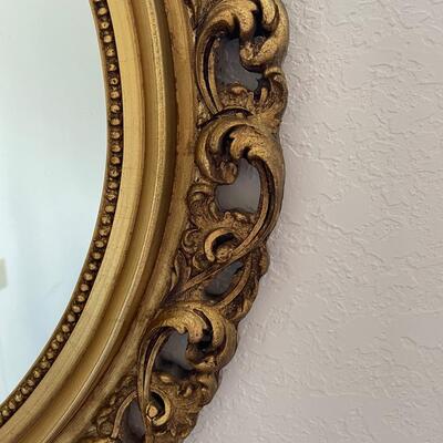 Lot 109  Gold Oval Mirror
