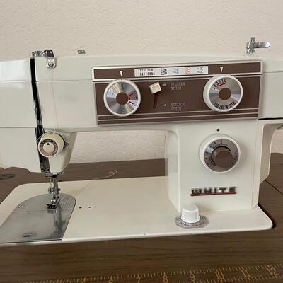 Lot 115  White Sewing Machine