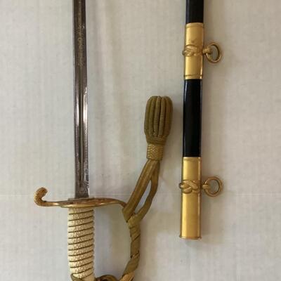 J. 722 Naval Ceremonial Sword with Sheath 