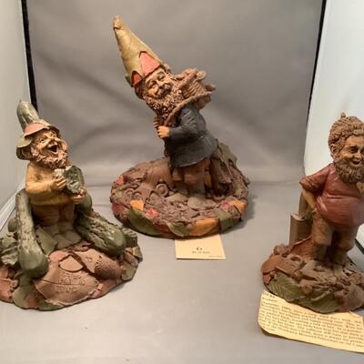 L. 740. Lot of 3 Tom Clark gnome Figurines