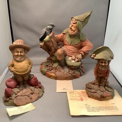 L. 742. Lot of 3 Tom Clark Gnome Figurines