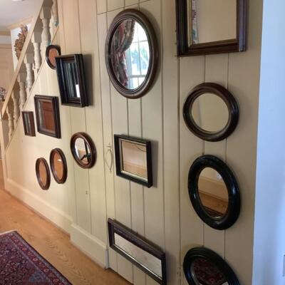 A  746. Lot of Five Antique Wooden  Mirrors 