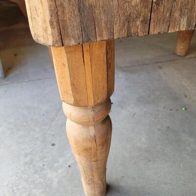 Lot 142: Antique Butcher's Block HEAVY
