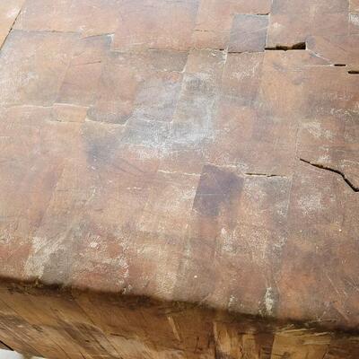 Lot 142: Antique Butcher's Block HEAVY