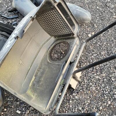 Lot 143: RYOBI RM480EX Electric Riding Lawnmower w/ Collection System and Charger COMPLETE & TESTED A+