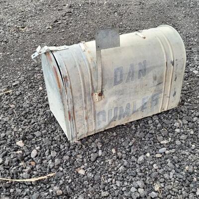 Lot 148: Large Vintage Metal Farmhouse Mailbox by AMERICAN SHEET METAL WORKS USA