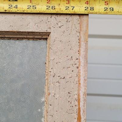 Lot 150: Vintage Farmhouse Original Chippy Paint with Florentine Glass Window Panes
