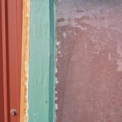 Lot 150: Vintage Farmhouse Original Chippy Paint with Florentine Glass Window Panes
