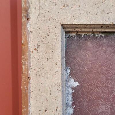 Lot 150: Vintage Farmhouse Original Chippy Paint with Florentine Glass Window Panes