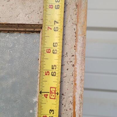 Lot 150: Vintage Farmhouse Original Chippy Paint with Florentine Glass Window Panes
