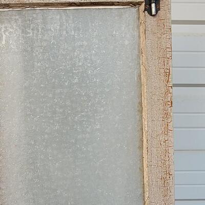 Lot 151: Vintage Farmhouse Chippy Paint Florentine Glass Window Panes  
