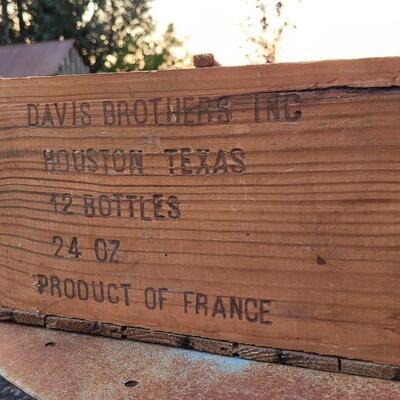 Lot 152: Vintage French Wine Box COLORADO, TEXAS AND FRANCE Trifecta 