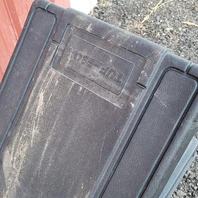 Lot 155: Truck Bed Toolbox (latches need replace - need bungee Cords to keep lids down)