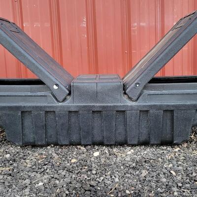 Lot 155: Truck Bed Toolbox (latches need replace - need bungee Cords to keep lids down)