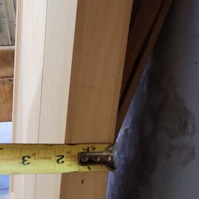 Lot 157: New Unused SOLID WOOD Home Design Entry Door w/ Precut Door Hole