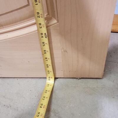 Lot 157: New Unused SOLID WOOD Home Design Entry Door w/ Precut Door Hole
