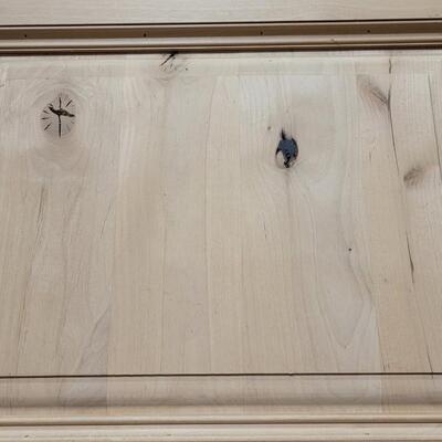 Lot 157: New Unused SOLID WOOD Home Design Entry Door w/ Precut Door Hole