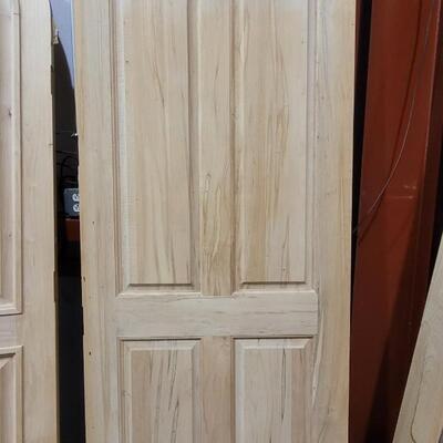 Lot 160: New Unused SOLID WOOD Arch Top Entry Door 
