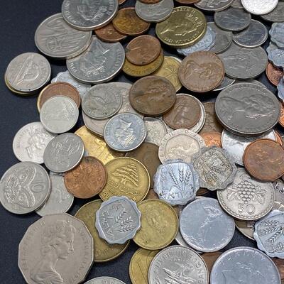 Mixed Lot of Foreign Coins Money 