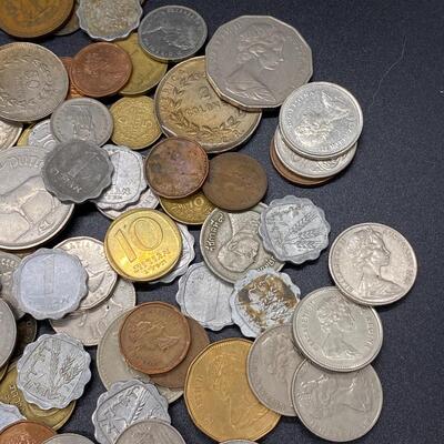 Mixed Lot of Foreign Coins Money 