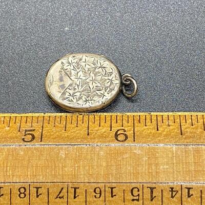 Antique Victorian Sterling Silver Sealed Mourning Locket