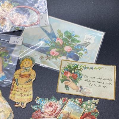 Mixed Victorian Paper Greetings Advertisement Lot