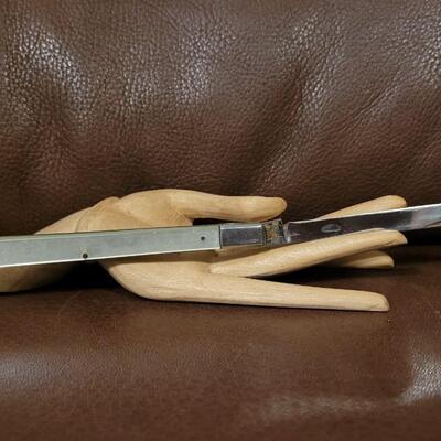 Lot 174: (2) 5" Single Blade Pocketknives (SABRE and OMOR)