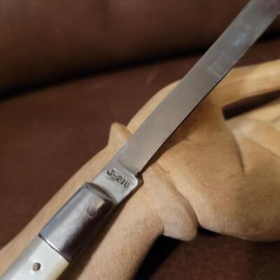 Lot 174: (2) 5" Single Blade Pocketknives (SABRE and OMOR)