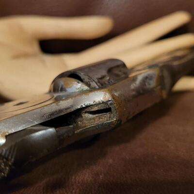 Lot 181: Antique 1878 J.W. MARLIN .30 Cal Short Rimfire Spur Trigger Bird's Eye Butt Revolver
