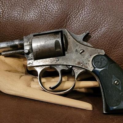 Lot 182: Antique Late 1800's OTIS SMITH U.S. Pistol Co. Smith and Wesson .32 Cal Nickel Plated Revolver 