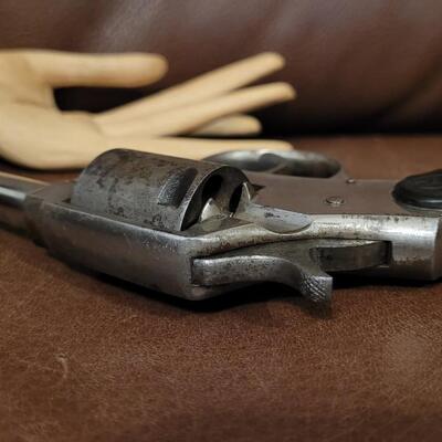 Lot 182: Antique Late 1800's OTIS SMITH U.S. Pistol Co. Smith and Wesson .32 Cal Nickel Plated Revolver 