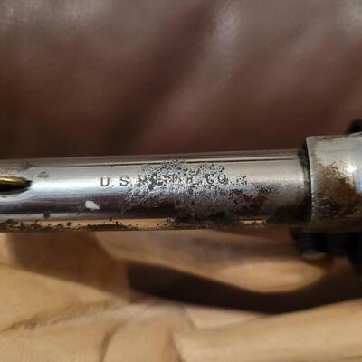 Lot 182: Antique Late 1800's OTIS SMITH U.S. Pistol Co. Smith and Wesson .32 Cal Nickel Plated Revolver 