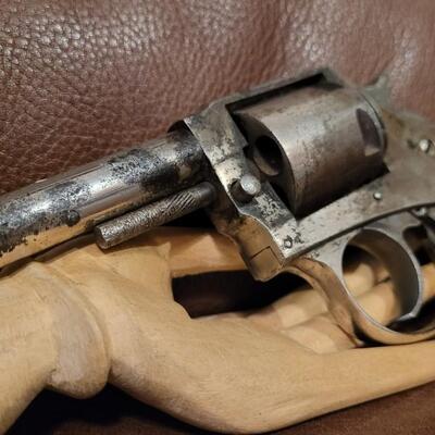 Lot 182: Antique Late 1800's OTIS SMITH U.S. Pistol Co. Smith and Wesson .32 Cal Nickel Plated Revolver 