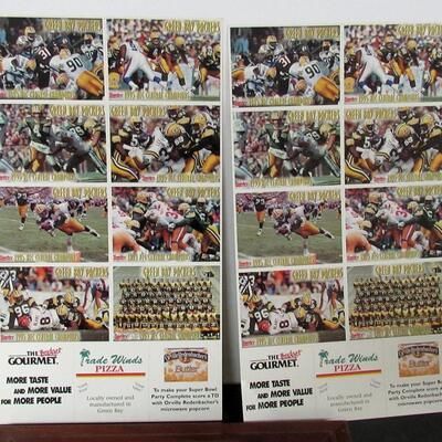 Don Hutson Copy of Photograph, Framed, 2 GB Packers Football Cards From Trade Winds Pizza Ad