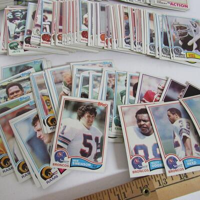 275 Different Topps Football Cards, 1982, Regular Team Players in Action, All Pro