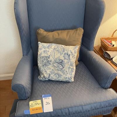 Lot 026 Broyhill Blue Armchair Matches Lot 033