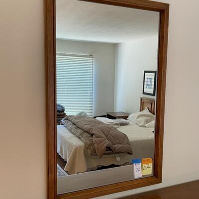 Lot 022 Mirror with Wood Frame
