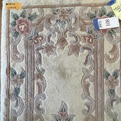 Lot 108 Floral - 3d Pile Wool Rugs Set of 3