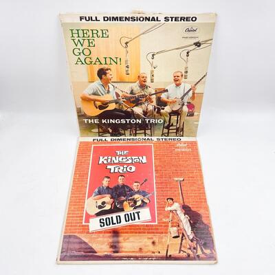 THE KINGSTON TRIO â€œHERE WE GO AGAIN!â€ AND â€œSOLD OUTâ€ VINYL RECORD LOT