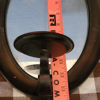 Lot 184: (3) Brushed Copper Mirror Candle Holder Wall Deco 