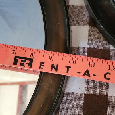 Lot 184: (3) Brushed Copper Mirror Candle Holder Wall Deco 