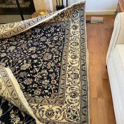 Lot 103 - Persian Style Navy Blue Area Rug 