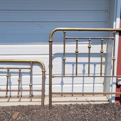 Lot 189: Antique Headboard & Footboard - no rails