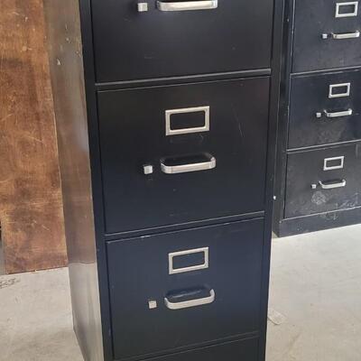 Lot 192: Black File Cabinet 