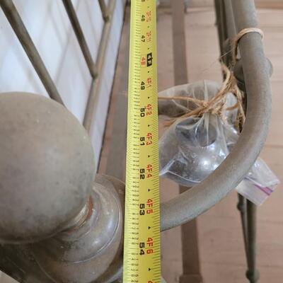 Lot 194: Antique Brass Bed (knobs for Headboard are included)