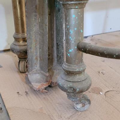 Lot 194: Antique Brass Bed (knobs for Headboard are included)