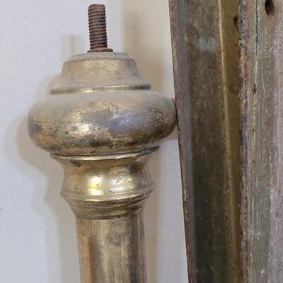 Lot 194: Antique Brass Bed (knobs for Headboard are included)