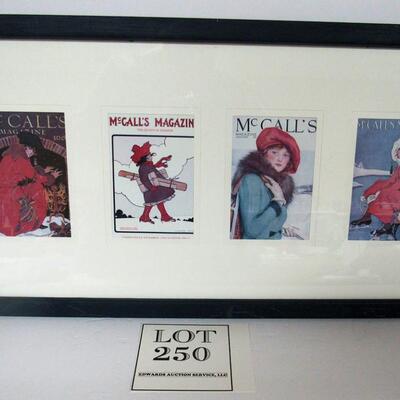 Framed McCalls Cover Images, Post Card Size