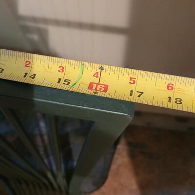Lot 195: (2) Green Metal Frame Chairs