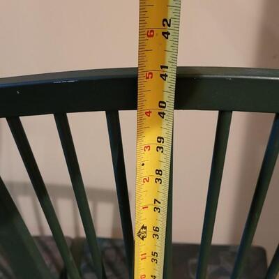 Lot 195: (2) Green Metal Frame Chairs